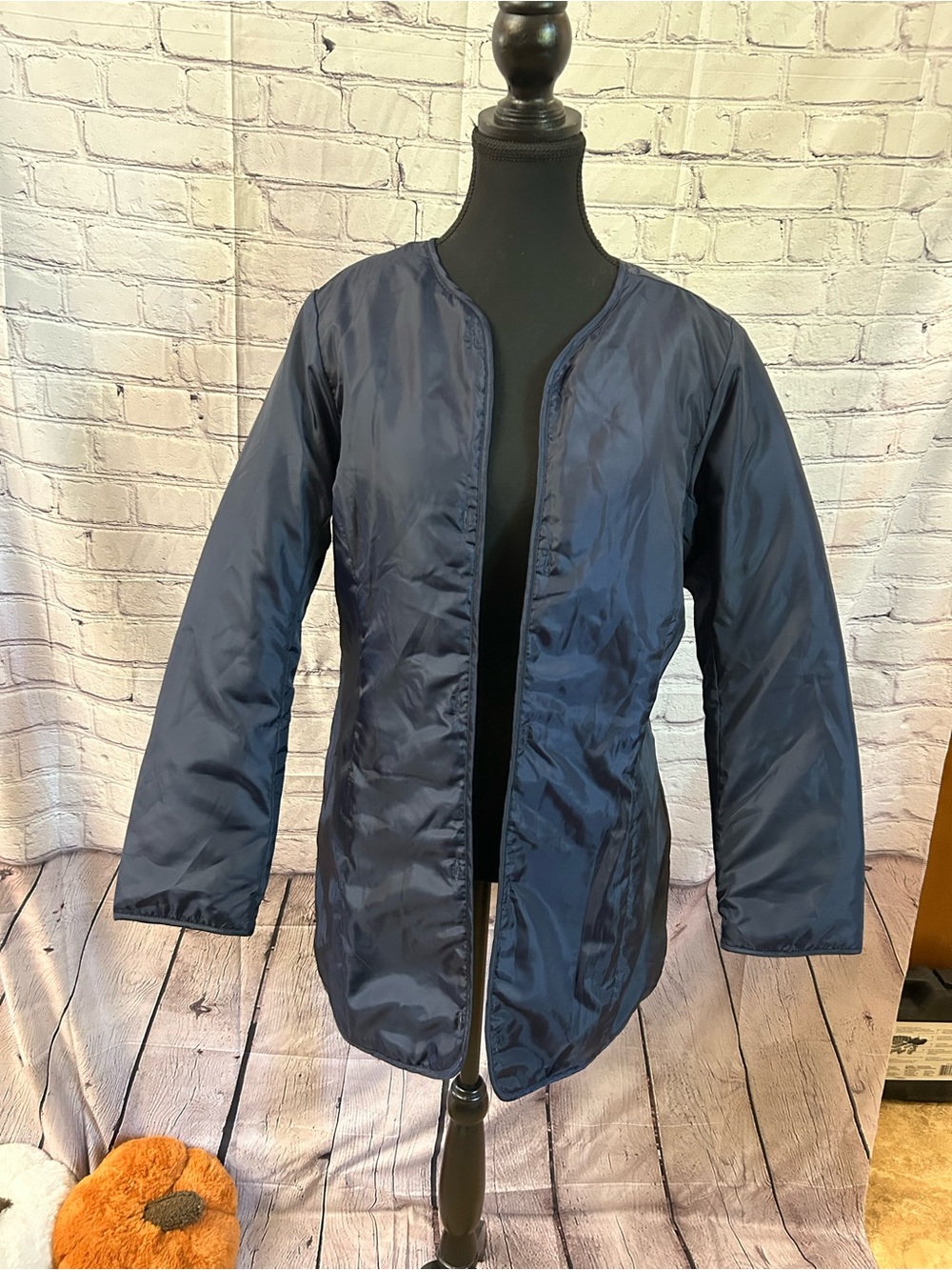 Eddie Bauer Women’s M Insulated Jacket Liner Navy Blue Lightweight Quilted